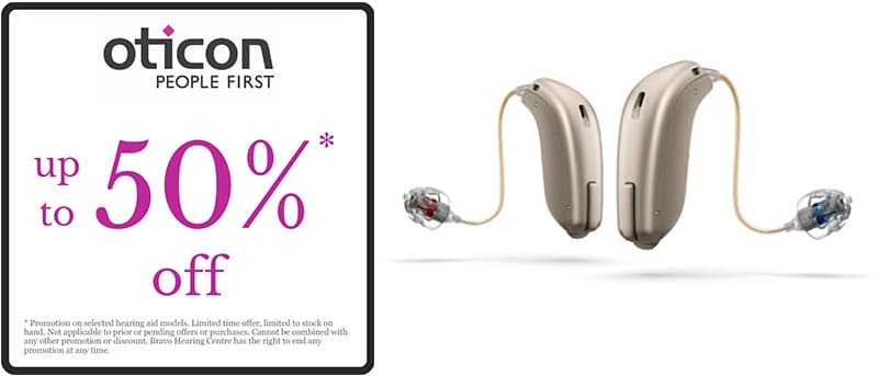 50% Off on Oticon Hearing Aids